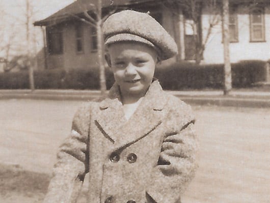 Jackie Lodge as a young boy.